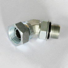 6902 NPSM giro / SAE O-ring Boss SAE 140357 Adaptador de rosca de cotovelo de 45 ° Conector do tubo de metal
